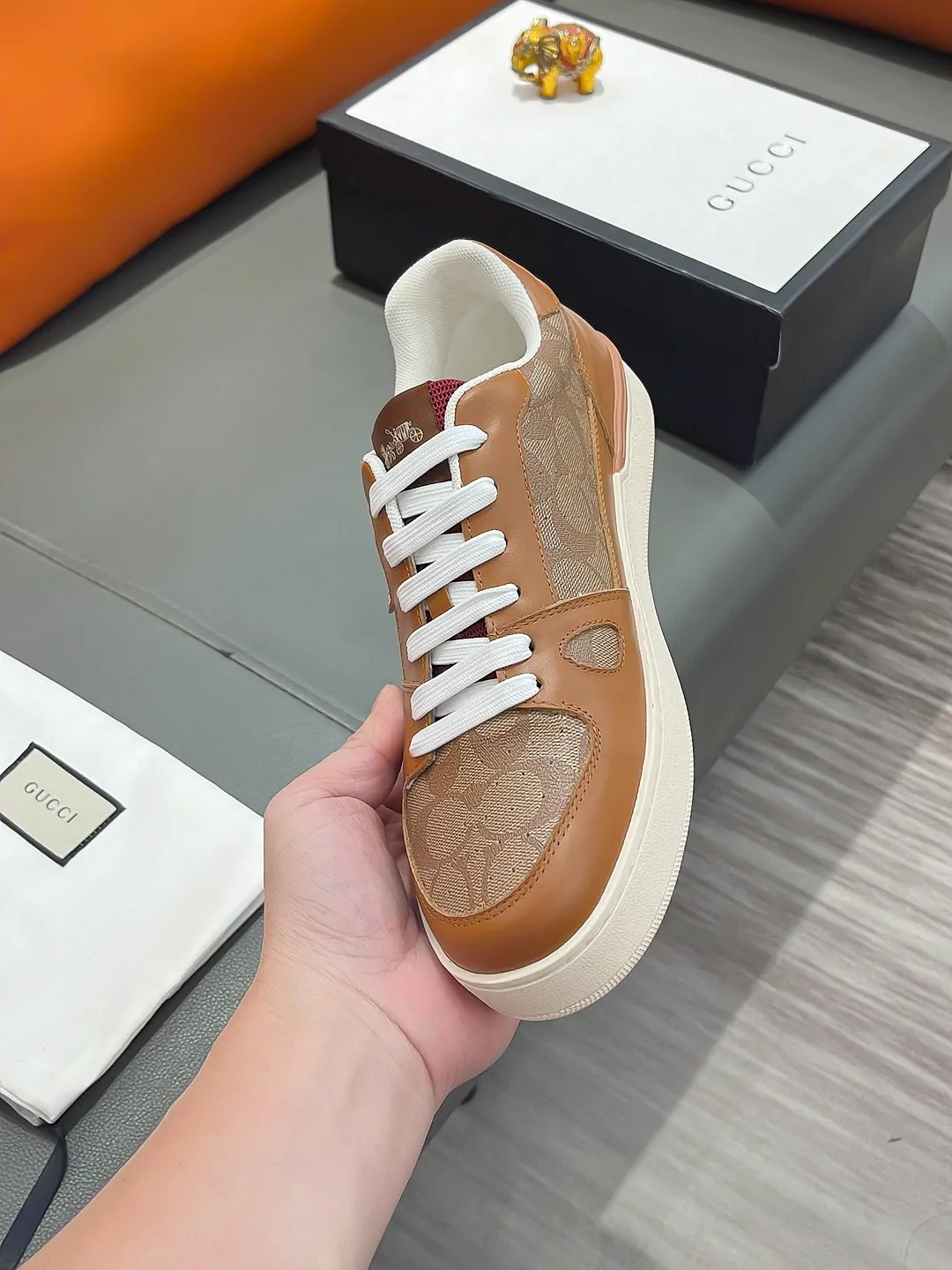 Men's shoes GUCCI "Gucci" P420 Regular size: 38-44 (casual shoes) Product materials: Selected cowhide upper, soft sheepskin lining; original outsole.
